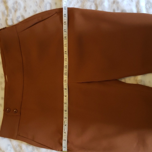 Sezane Georges Trousers Women's 38/6 Camel Ankle Italian Pockets High Rise - Picture 9 of 10